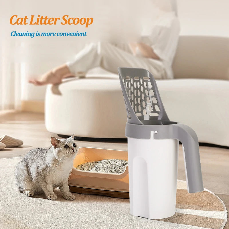 Pet Cat Litter Shovel Scoop with Waste Bags Portable Cat Litter Filter Clean Tool Toilet Garbage Picker Pet Cat Supplies
