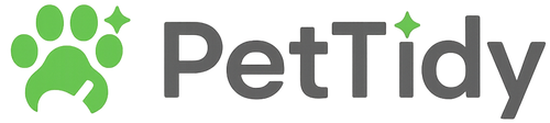 PetTidy logo with a green paw on a white background