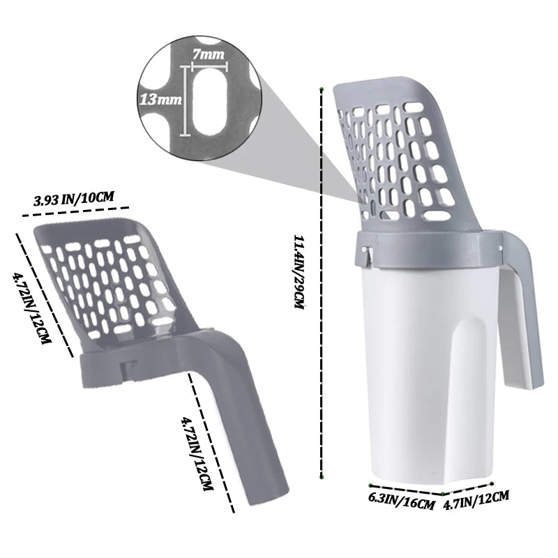 Pet Cat Litter Shovel Scoop with Waste Bags Portable Cat Litter Filter Clean Tool Toilet Garbage Picker Pet Cat Supplies