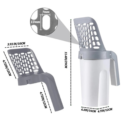 Pet Cat Litter Shovel Scoop with Waste Bags Portable Cat Litter Filter Clean Tool Toilet Garbage Picker Pet Cat Supplies